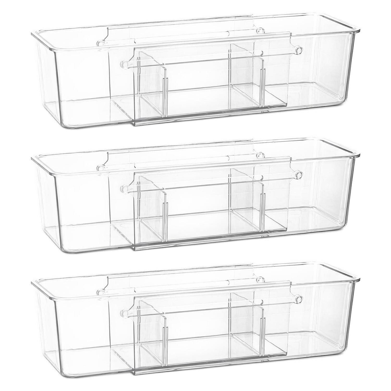 LuxusKollektion Schubladeneinsatz Schubladen Organizer 3er Set verstellbar (3 St)