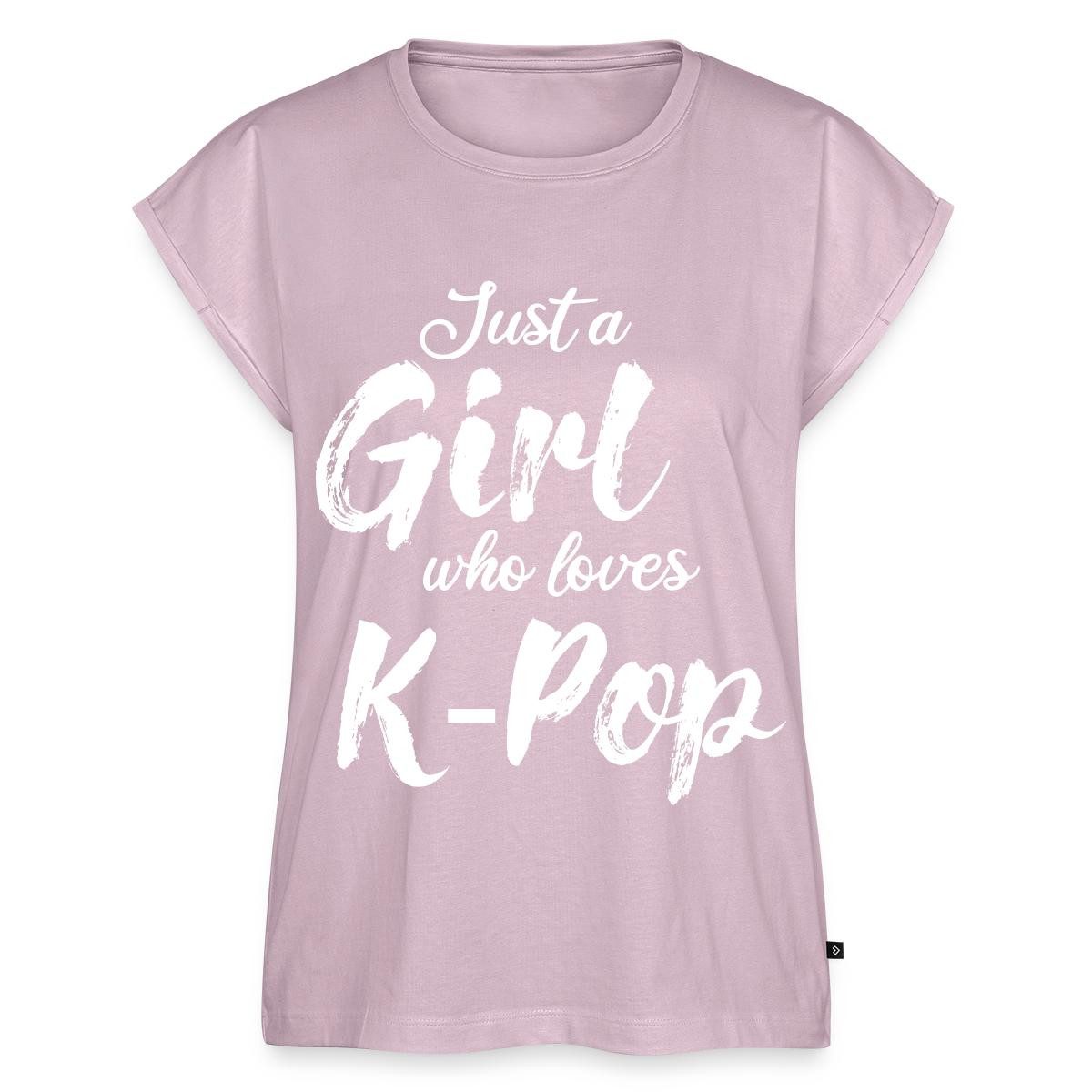 Spreadshirt T-Shirt Just A Girl Who Loves K-Pop Damen Casual Relaxed T-Shirt (1-tlg)
