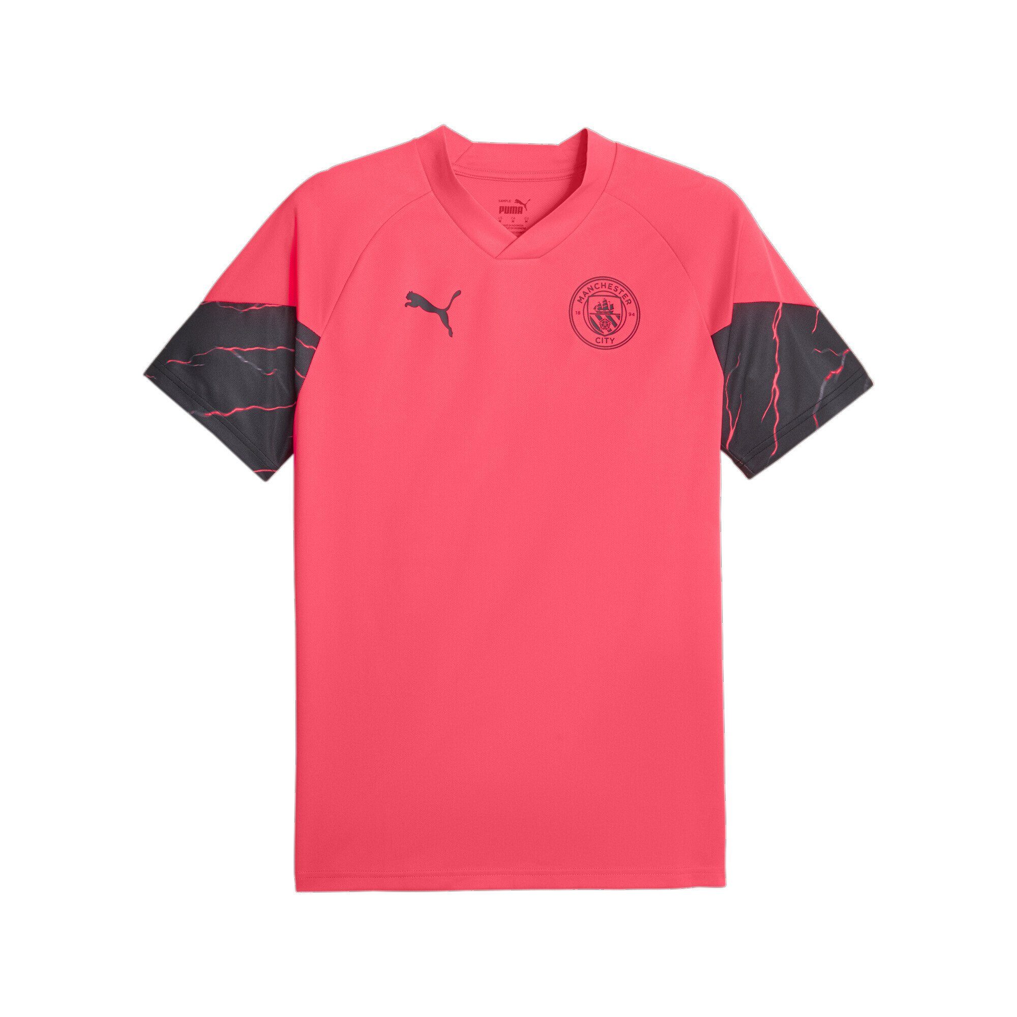 PUMA Dark Black Trainingsshirt Navy Pink Glow Sunset Herren Fußball-Trainingstrikot Manchester City
