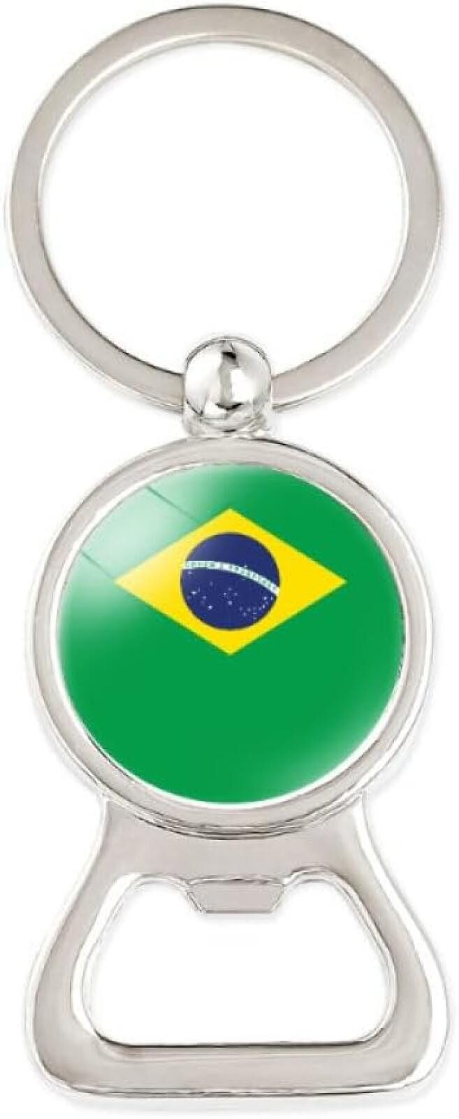 FELIXLEO Flaschenöffner Brasilien Flagge Bieröffner Schlüsselanhänger 2er Set Geschenk (1-tlg)