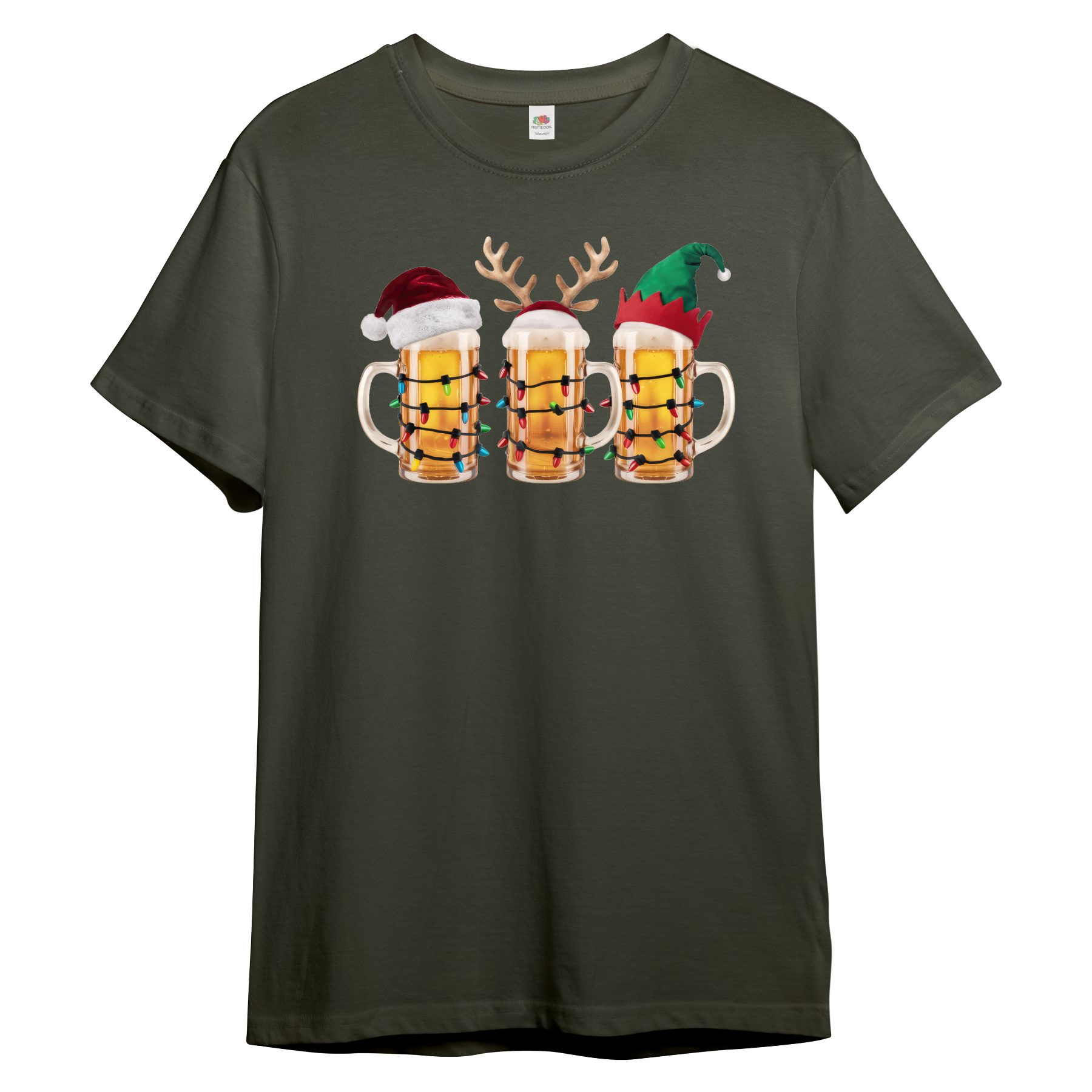 Print-Shirt Herren T-Shirt "Die Biertrinker - Weihnachtsbande"