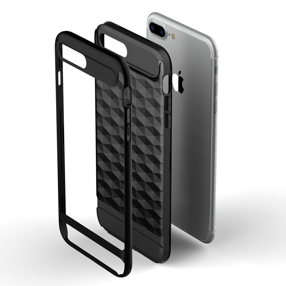 König Design Handyhülle Apple iPhone 8 Plus, Apple iPhone 8 Plus Handyhülle Backcover Schwarz
