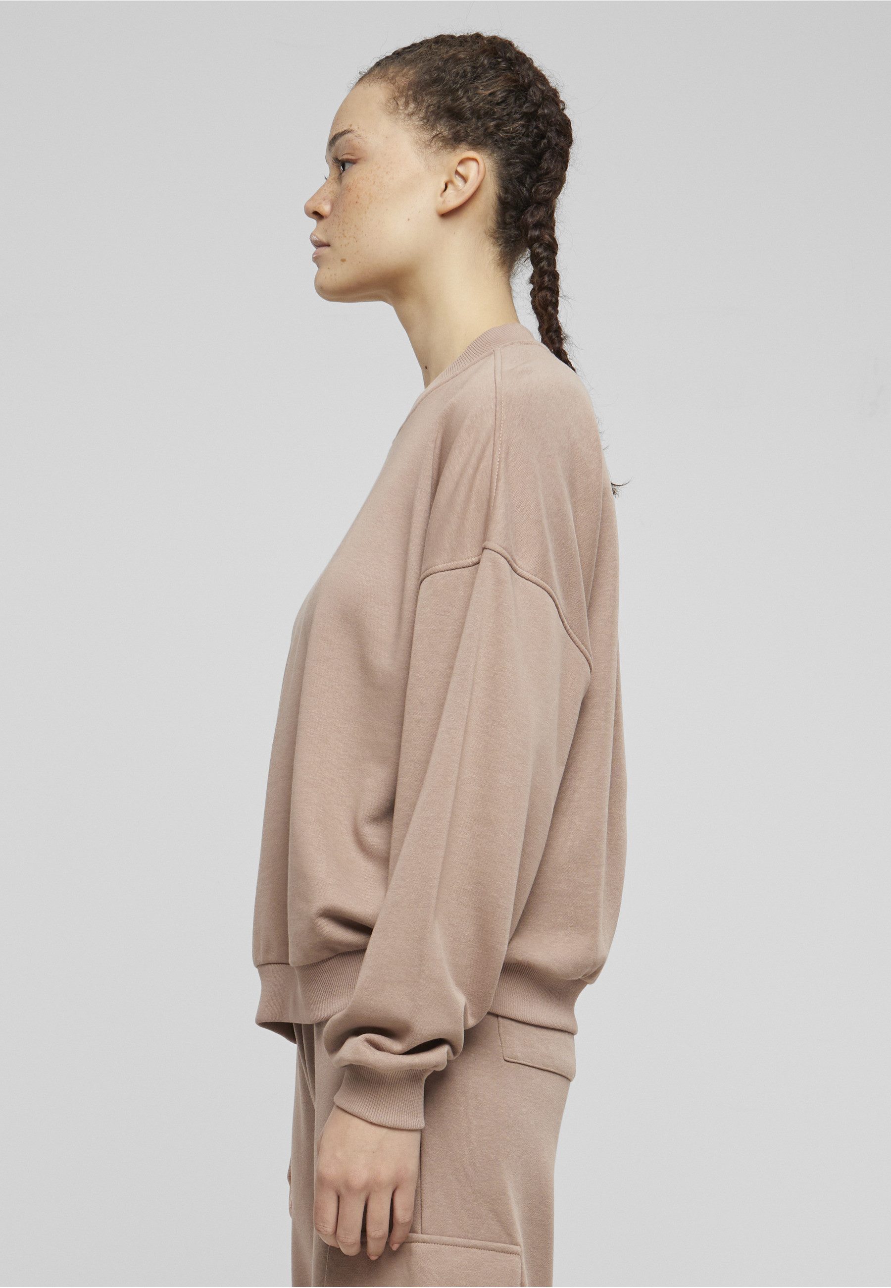 URBAN CLASSICS Sweater Urban Classics Damen Ladies Oversized Light Terry Crewneck