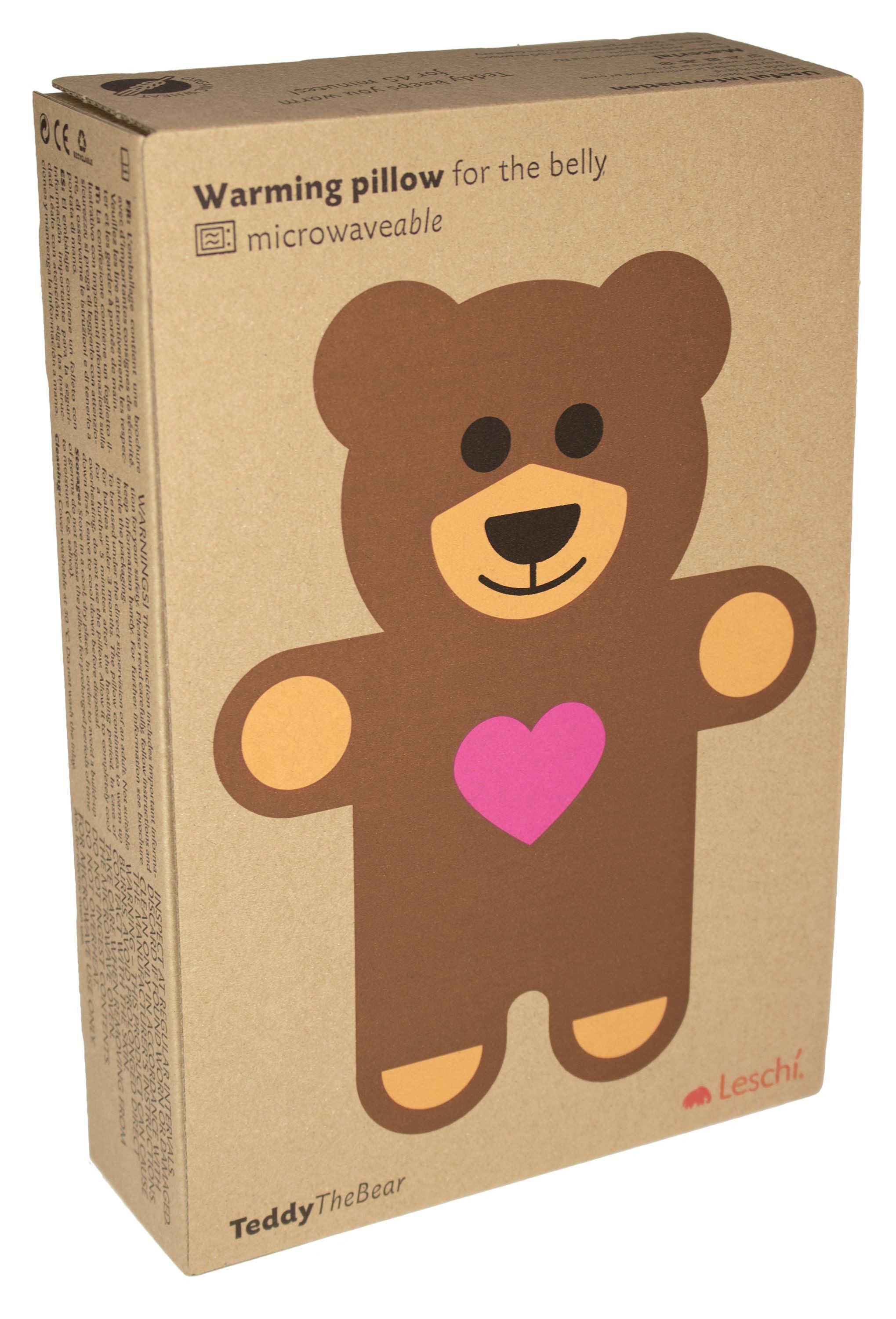 Leschi Wärmekissen für Mikrowelle, Körnerkissen Alternative zu Kirschkernkissen, Teddy