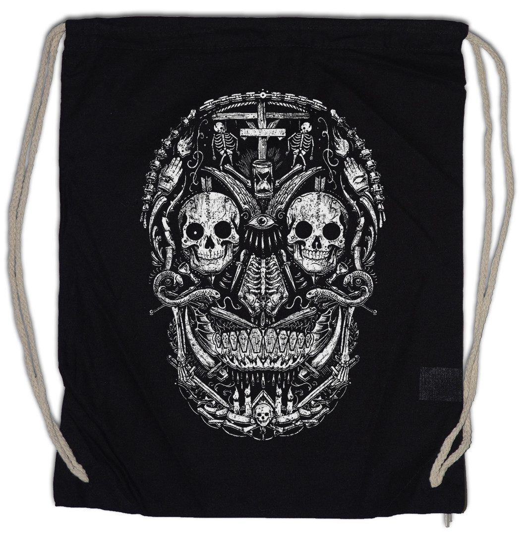 Turnbeutel Mexican Skull I Turnbeutel Schädel Sugar Gang Latino Mexico Tattoo