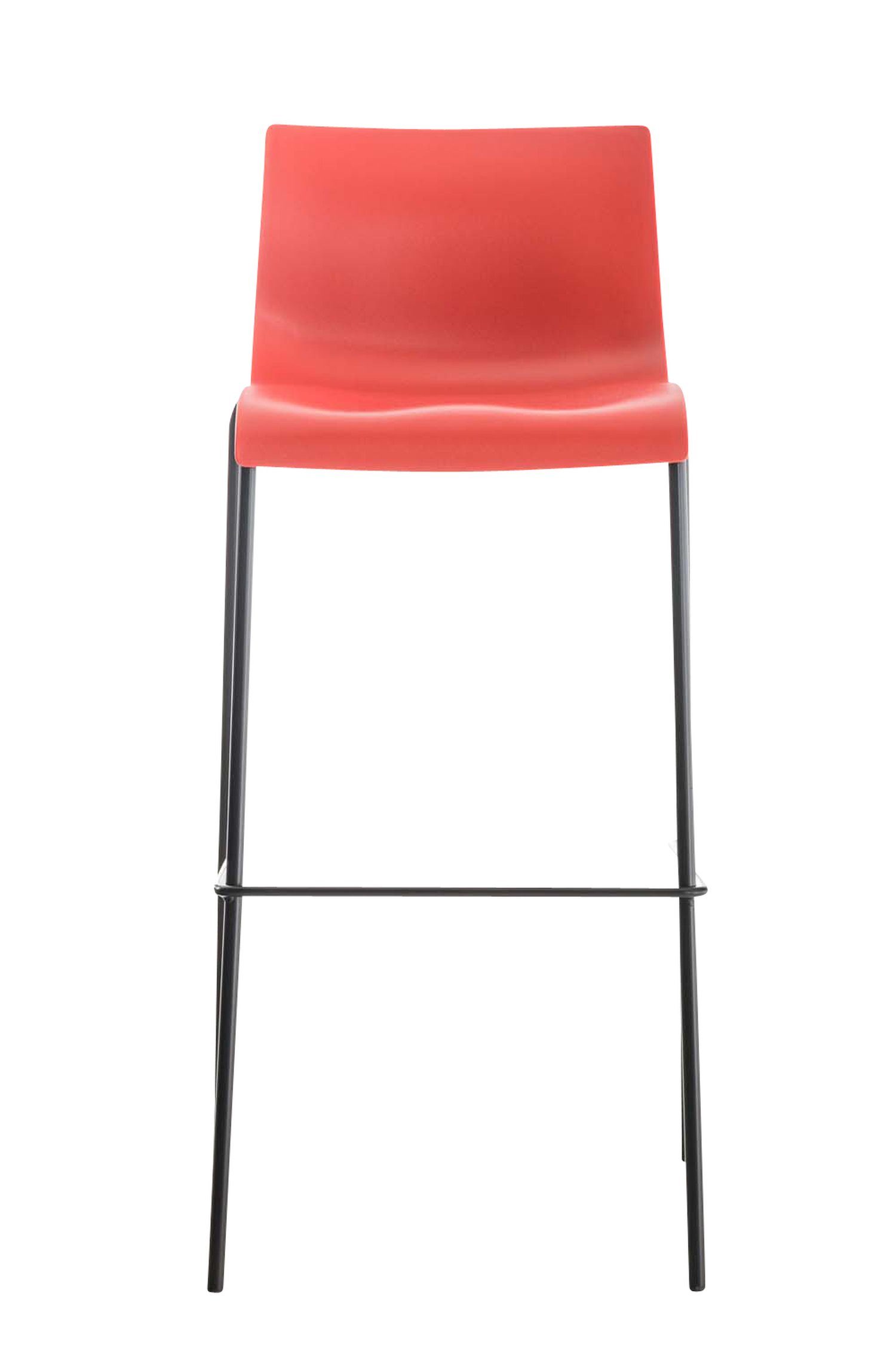 (Set, mit Metall - - Kunststoff Sitzfläche: Rot Theke Hocker Barhocker 2 Tresenhocker), Hoover für Gestell - St., schwarz TPFLiving & Fußstütze Küche