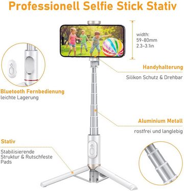 HYTIREBY Selfie-Stick Selfie Stick mit Fernbedienung Aluminium Selfie Stick Stativ, 3 in 1, 360° Tripod Smartphone Selfies, für iPhone Samsung Huawei