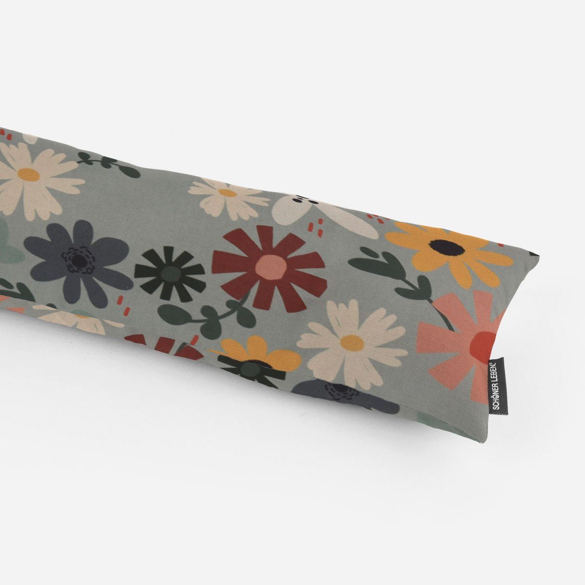 SCHÖNER LEBEN. Zugluftstopper SCHÖNER LEBEN. Zugluftstopper Halbpanama Blumen Blüten mint bunt, handmade