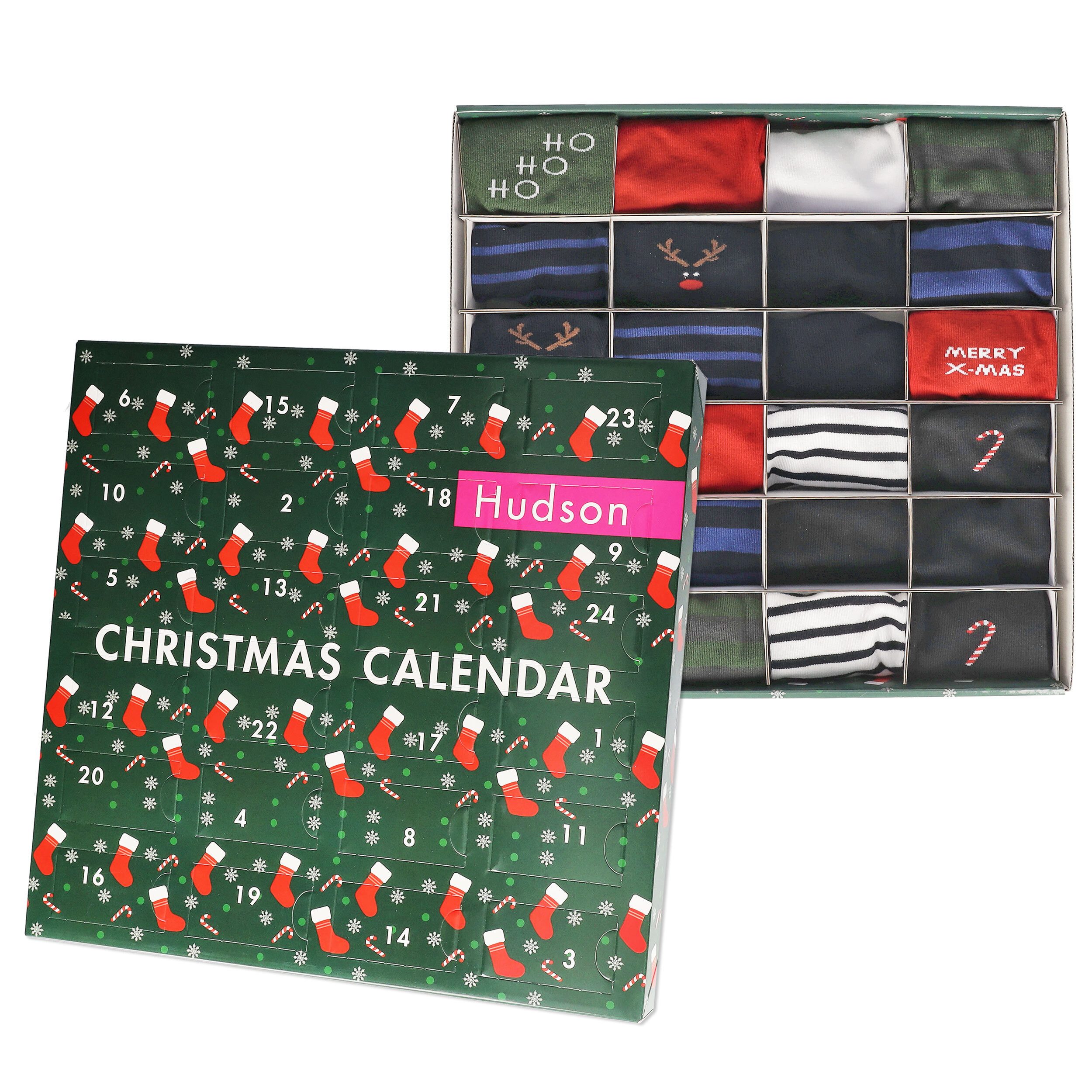 Hudson Basicsocken Christmas Calendar (1-Paar) Adventskalender für Herren günstig online kaufen