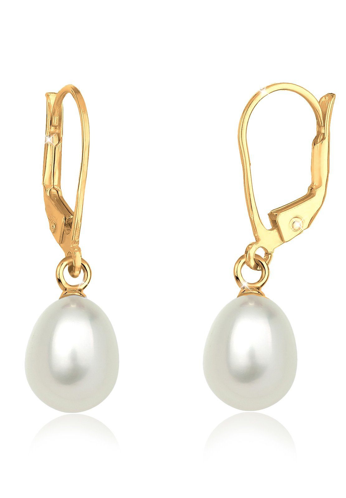 Elli Paar Ohrhänger Süßwasserzuchtperle Basic Klassisch 925 Silber günstig online kaufen