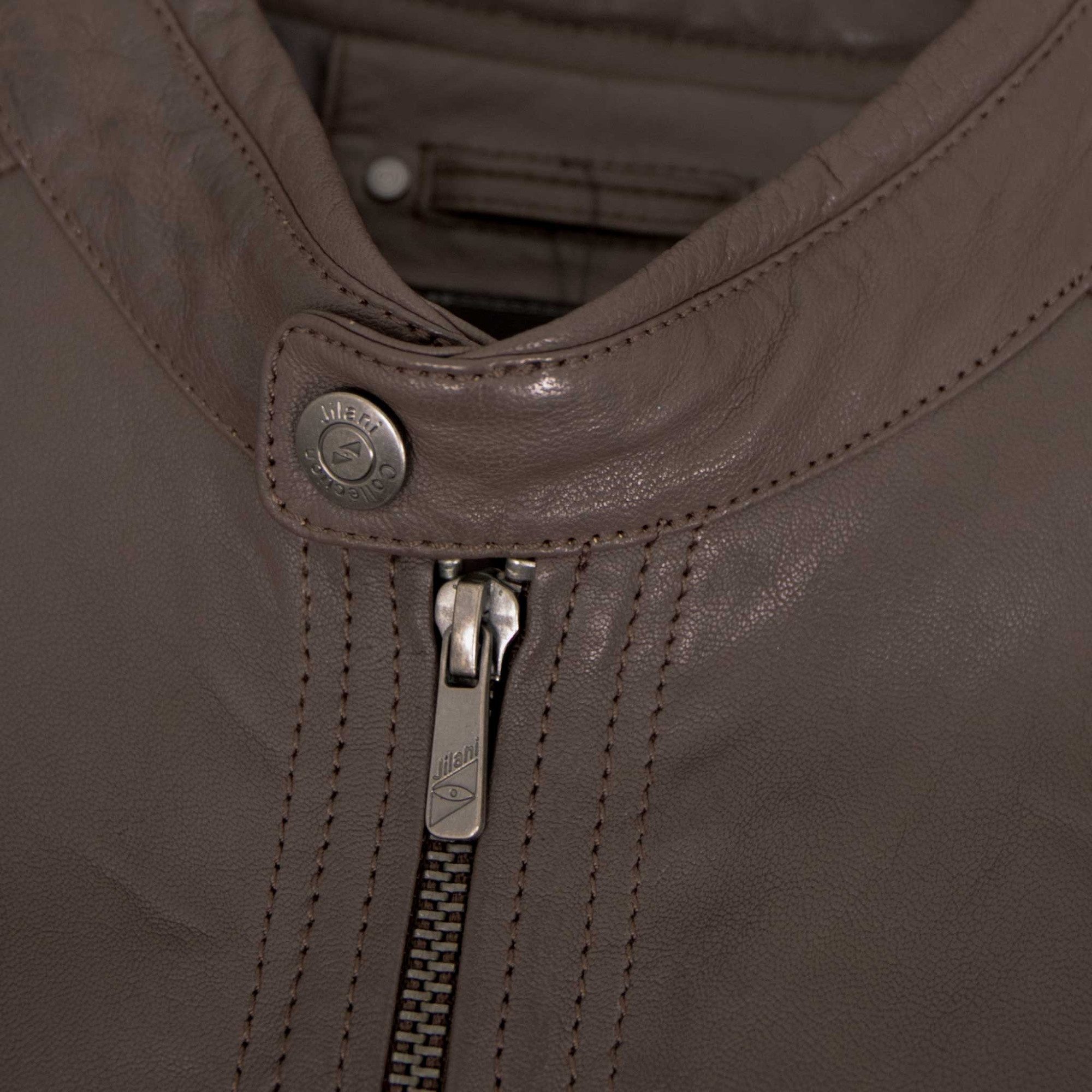 Jilani Lederjacke Riga-6 Jilani Collection - Herren Lederjacke Lammnappa braun