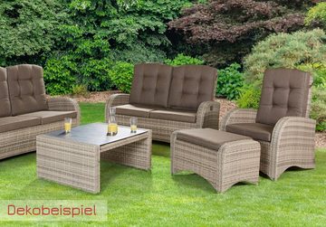 LC Garden Gartenlounge-Hocker LC Garden »Turin« Living Hocker Fußbank natur