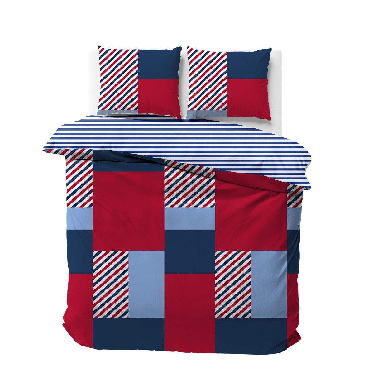 NAUTICA HOME Bettwäsche NAUTICA Bettwäsche-Set "MORRIS", Baumwolle, 3 teilig, weich, atmungsaktiv und von höchster Qualität