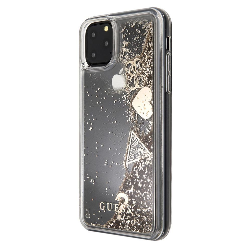 Guess Handyhülle »Guess Hard Cover Schutzhülle für Apple iPhone 12 6.7 Gold  Glitzer Herz Tasche Etui« online kaufen | OTTO