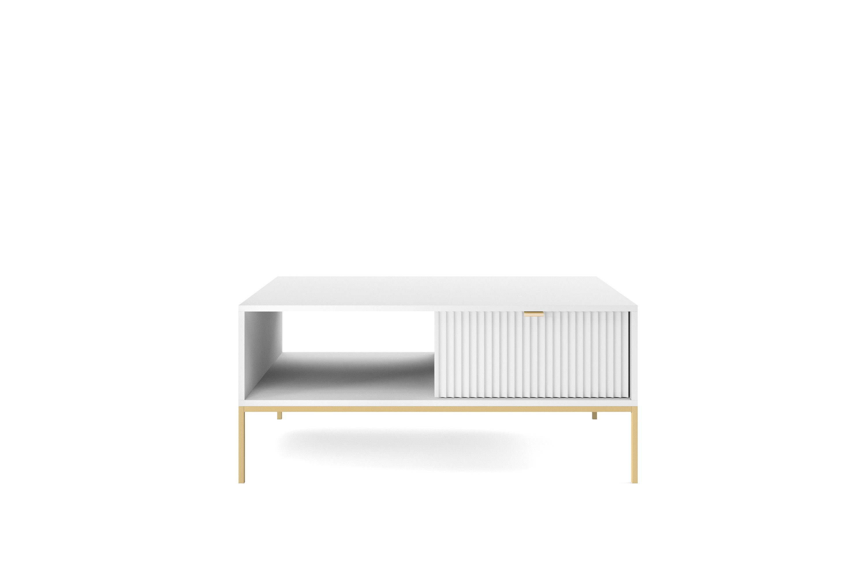 yourhouse24 Couchtisch NOVA Riffelfront Schublade (1 Tisch), Breite 104 cm