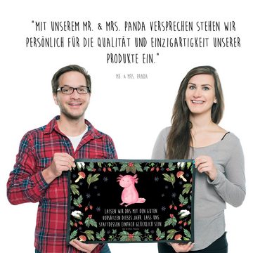 Fußmatte Axolotl Glücklich - Schwarz - Geschenk, Schmutzfänger, Matte, Winter, Mr. & Mrs. Panda, Höhe: 0.5 mm