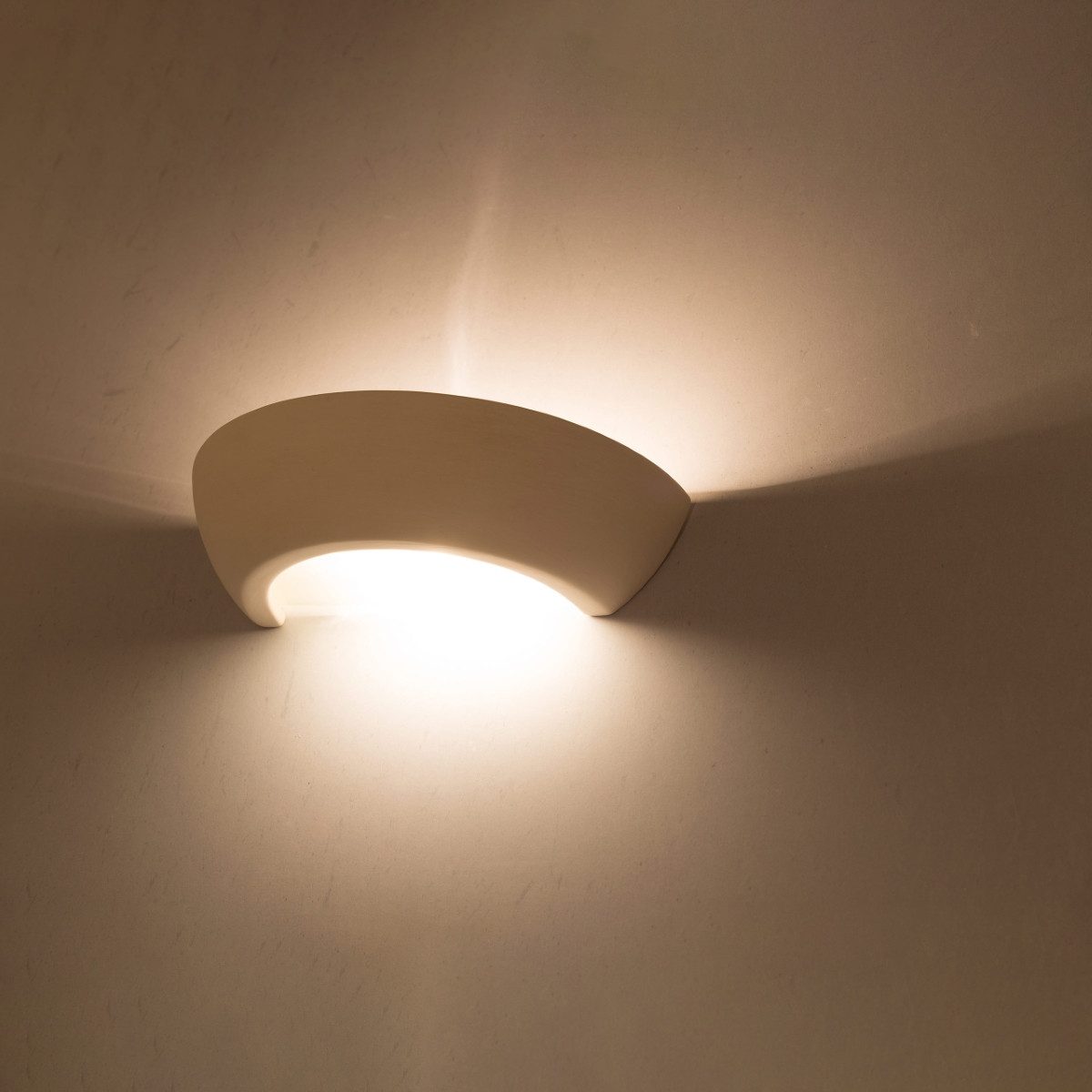 SOLLUX lighting Wandleuchte Wandleuchte Keramik Oskar, Nicht enthalten