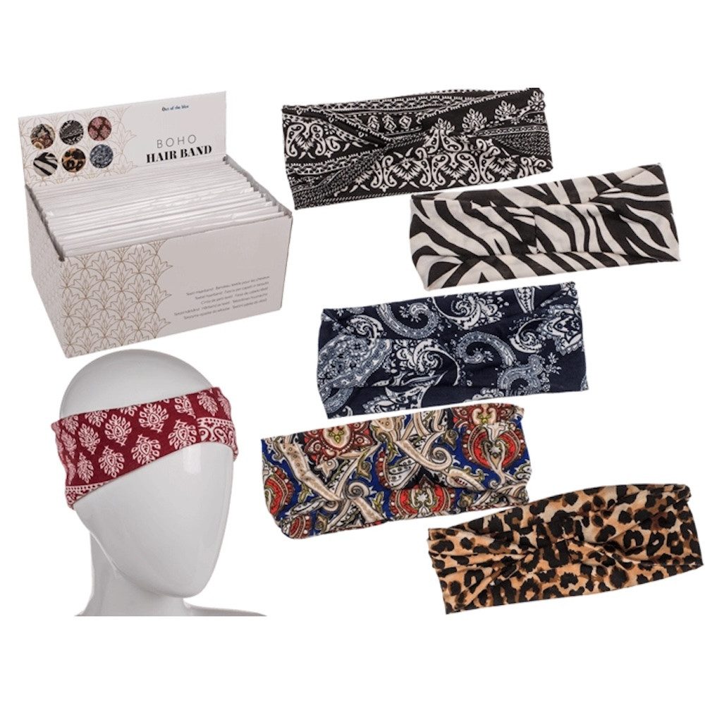 LK Trend & Style Haarband Boho Sommer Stirnband Yoga Sport, egal ob in der Freizeit, Büro. oder Sport mega gut, 2-tlg., für ein schnelles Styling unerlässlich, pflegeleicht ganz weich in der Haptik