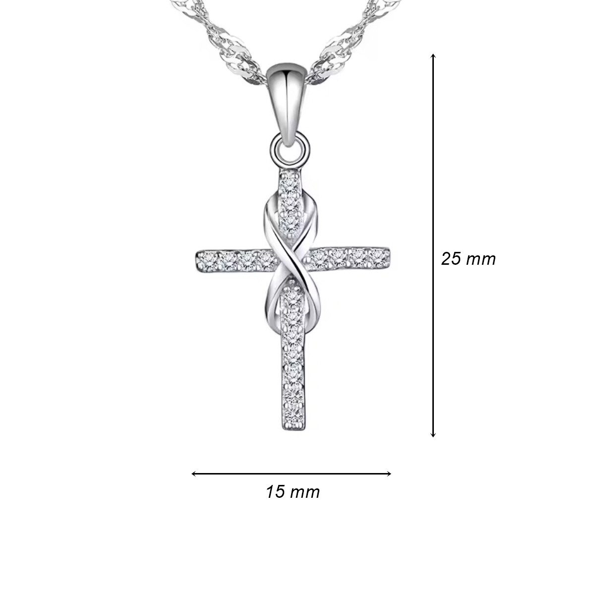 ELLAWIL Silberkette Jesuskreuz Kirchenschmuck Halskette mit Kreuz Anhänger günstig online kaufen