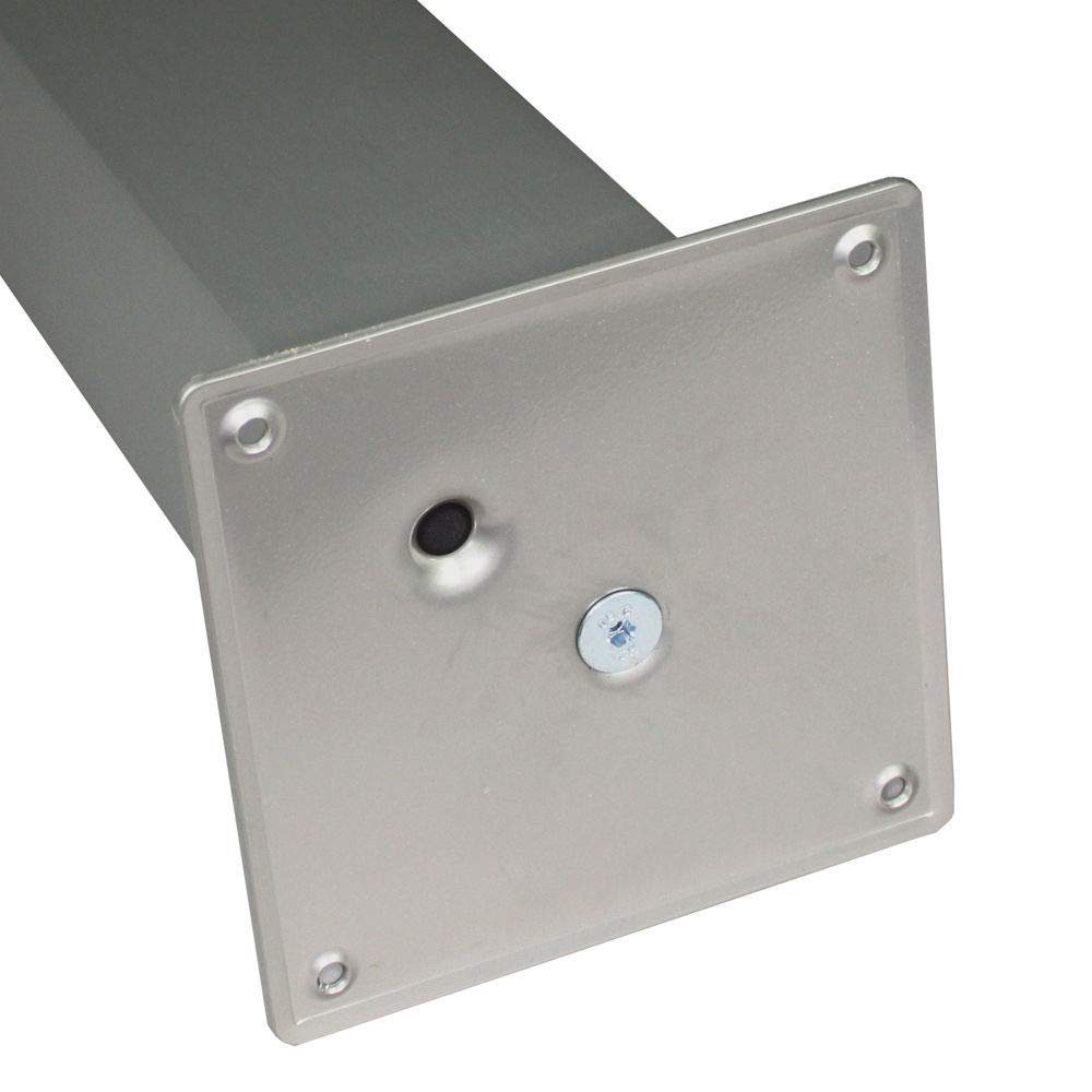 SO-TECH® Tischbein Tischbein eckig 100 x 100 mm bis 150 kg belastbar, Höhe 1100 mm höhenverstellbar / eloxierte Oberfläche