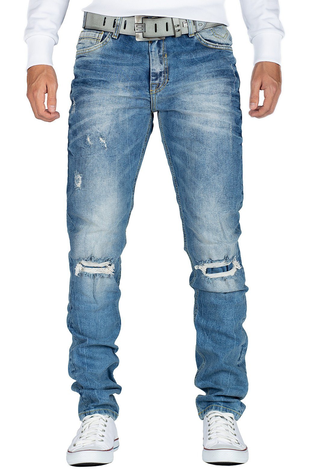 BLACK FRIDAY - Cipo & Baxx Destroyed-Jeans »Cipo & Baxx Herren Jeans Hose  BA-CD428 slim fit« mit Desttoyed-Effekten und verstärkten Knielöchern  kaufen | OTTO