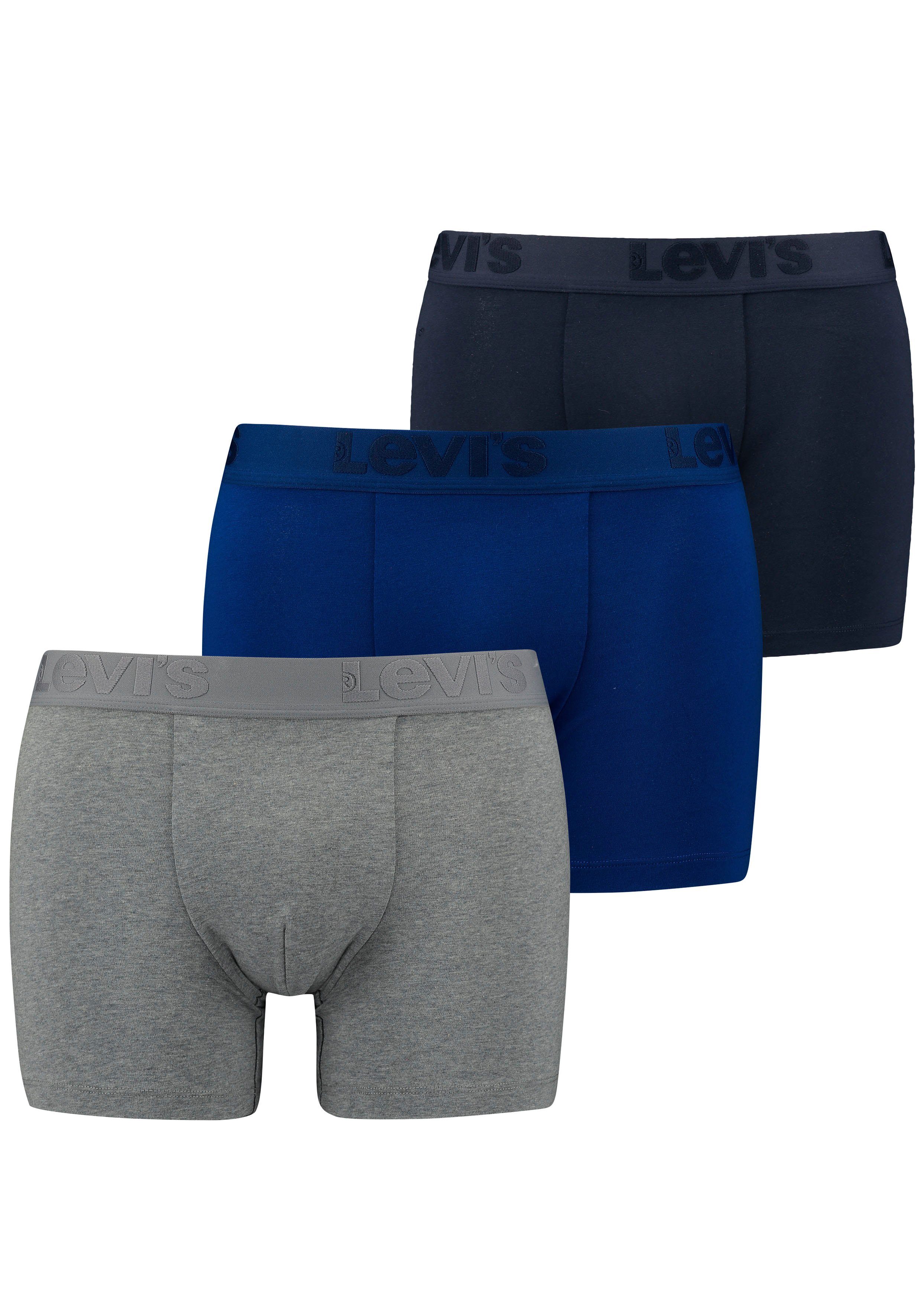 LEVIS grey BOXER Boxershorts BRIEF PREMIUM MEN 3-St) 3P combo blue Levi's® (Packung,