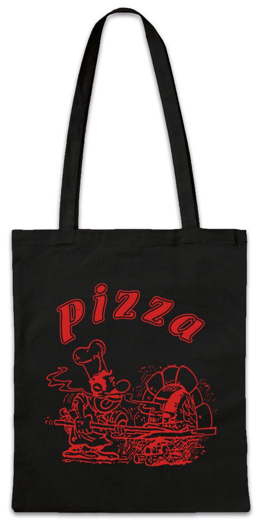 Beuteltasche Pizza Box D Stofftasche Italia Pizzeria Italien Tratorria Zeichen Logo