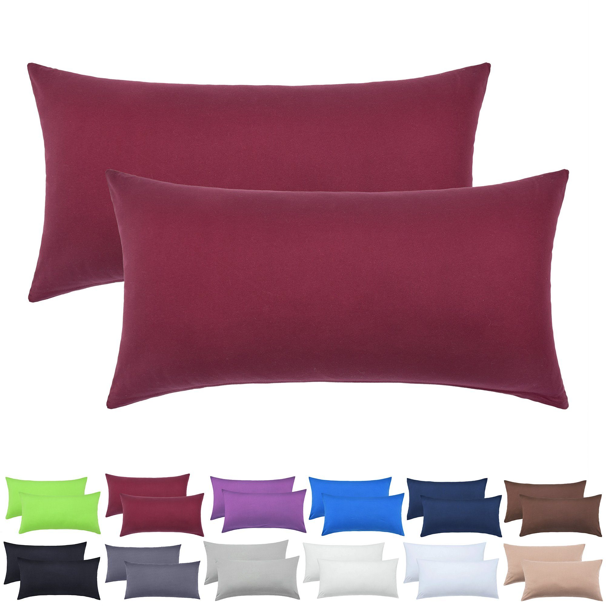 NatureMark Kissenbezüge 2er Pack Jersey Kissenbezug günstig online kaufen