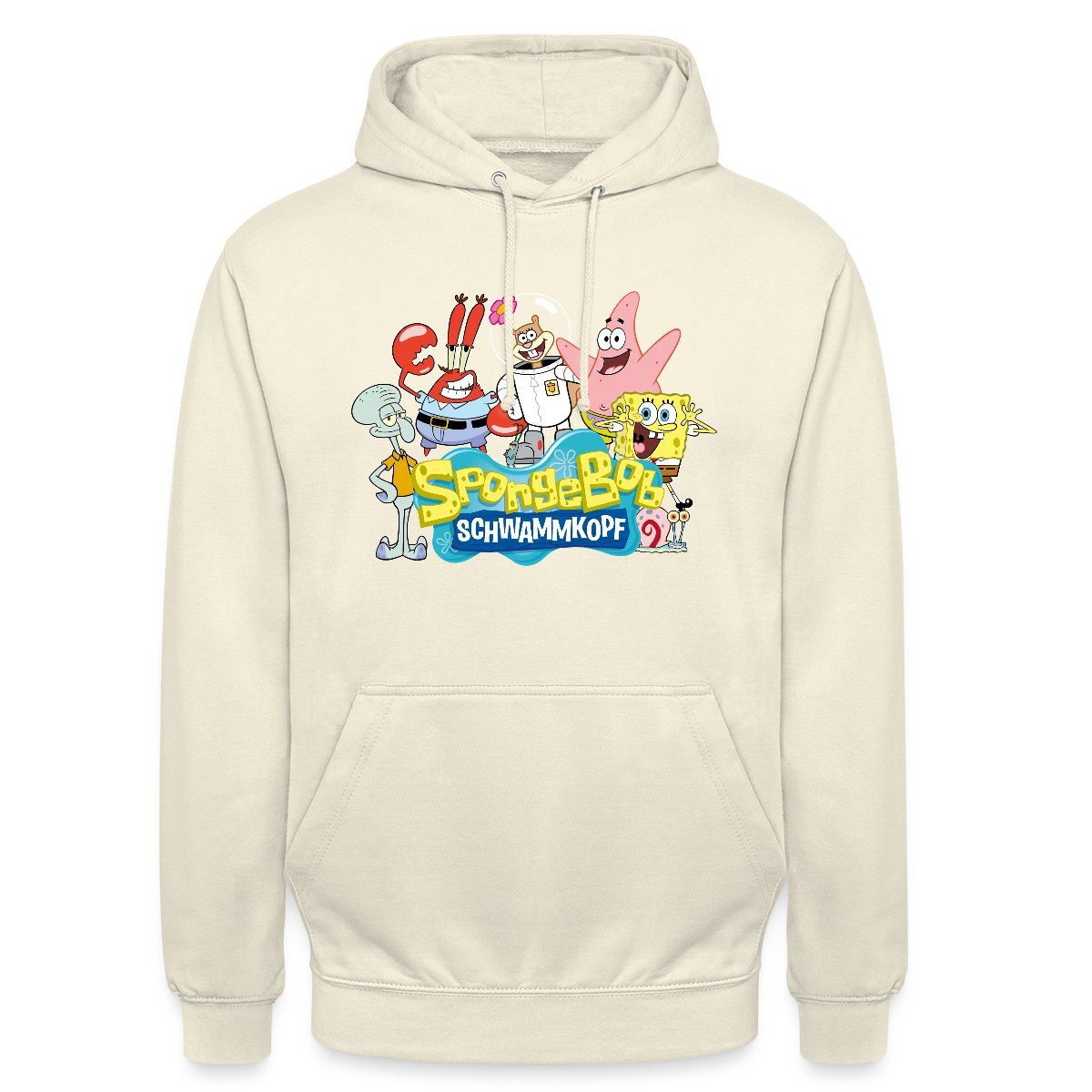 Hoodie SpongeBob Schwammkopf Logo Patrick Thaddäus Krabs Unisex Hoodie