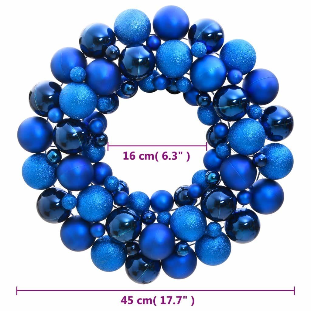 Christbaumschmuck Weihnachtskranz Blau cm (1-tlg) 45 vidaXL Polystyrol