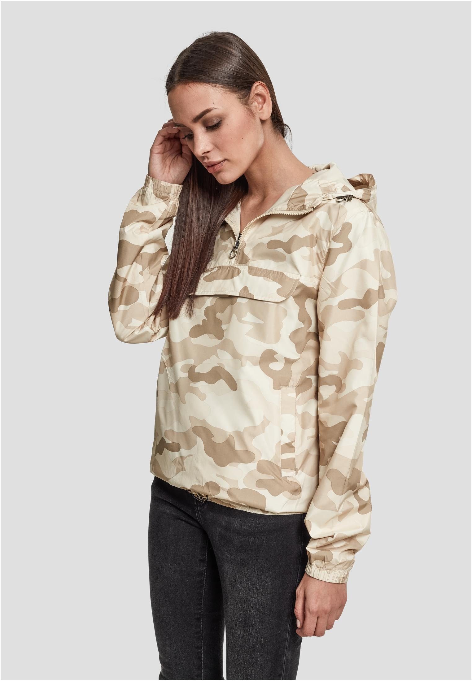 (1-St) Damen sand Jacket URBAN Over Pull CLASSICS camouflage Camo Ladies Outdoorjacke