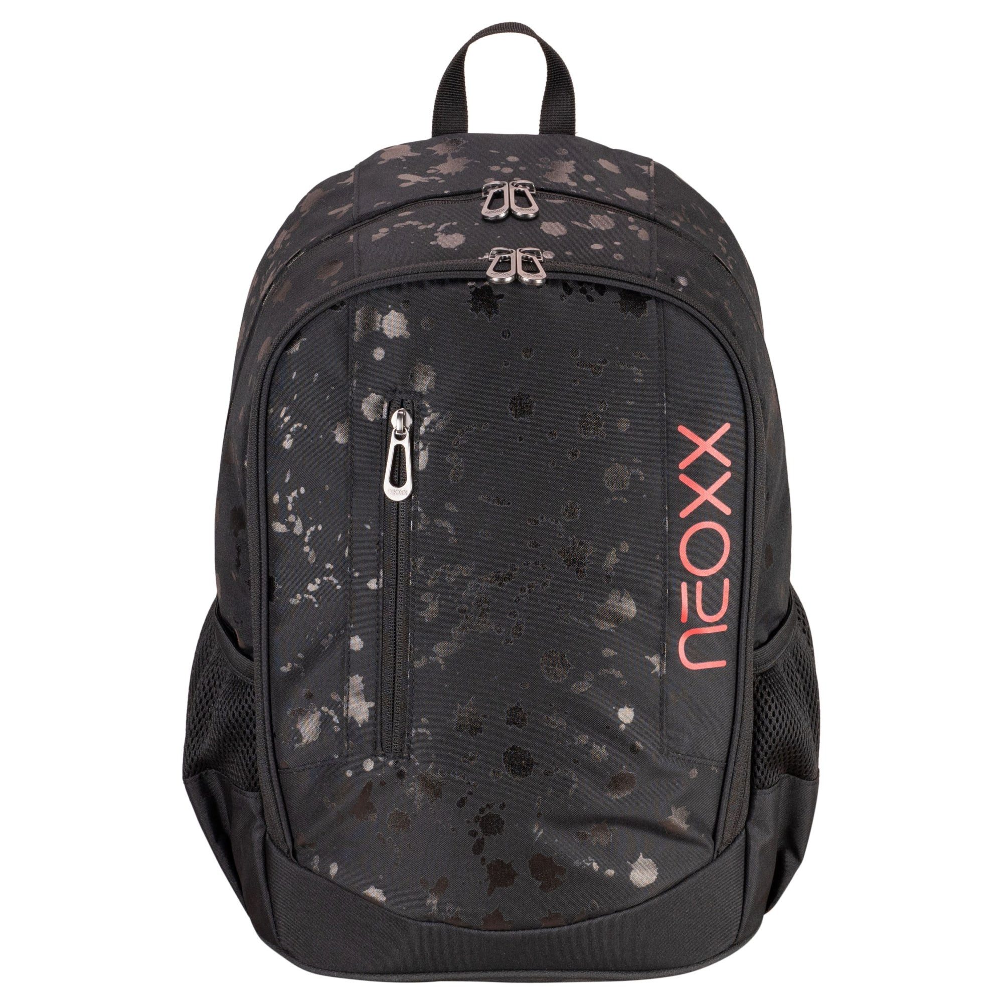 neoxx Schulrucksack FLOW - Schulrucksack 42.5 cm (Splash in Black)