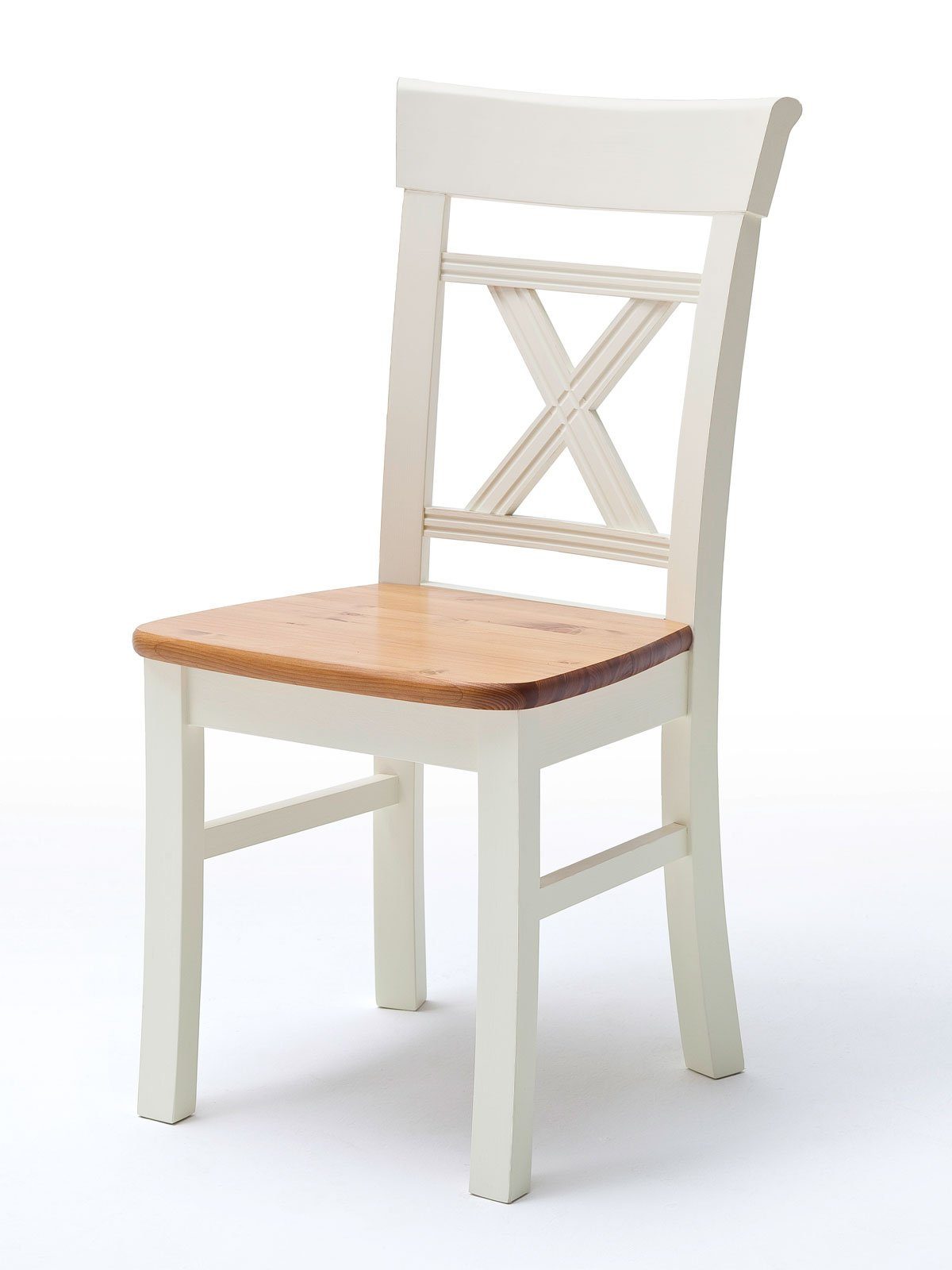 Casamia Esszimmerstuhl Esszimmer Stuhl Padua mit Massivholz Sitzfläche mit/ohne Sitzkissen panna Absetzung sierra