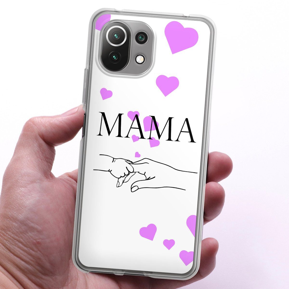 DeinDesign Handyhülle Muttertag Mama Familie Muttertag-Mama und kinder, Xiaomi Mi 11 Lite 5G Silikon Hülle Bumper Case Handy Schutzhülle