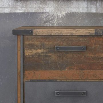 Lomadox Sideboard PROVO-19, Matera anthrazit 119/110/42 cm
