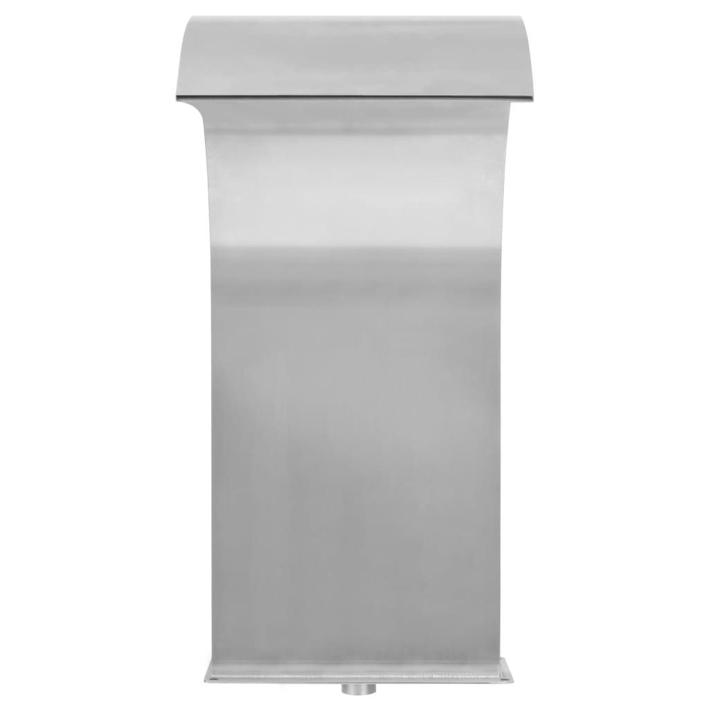 vidaXL Wasserfall Pool-Wasserfall Edelstahl 45x30x65 cm Silbern