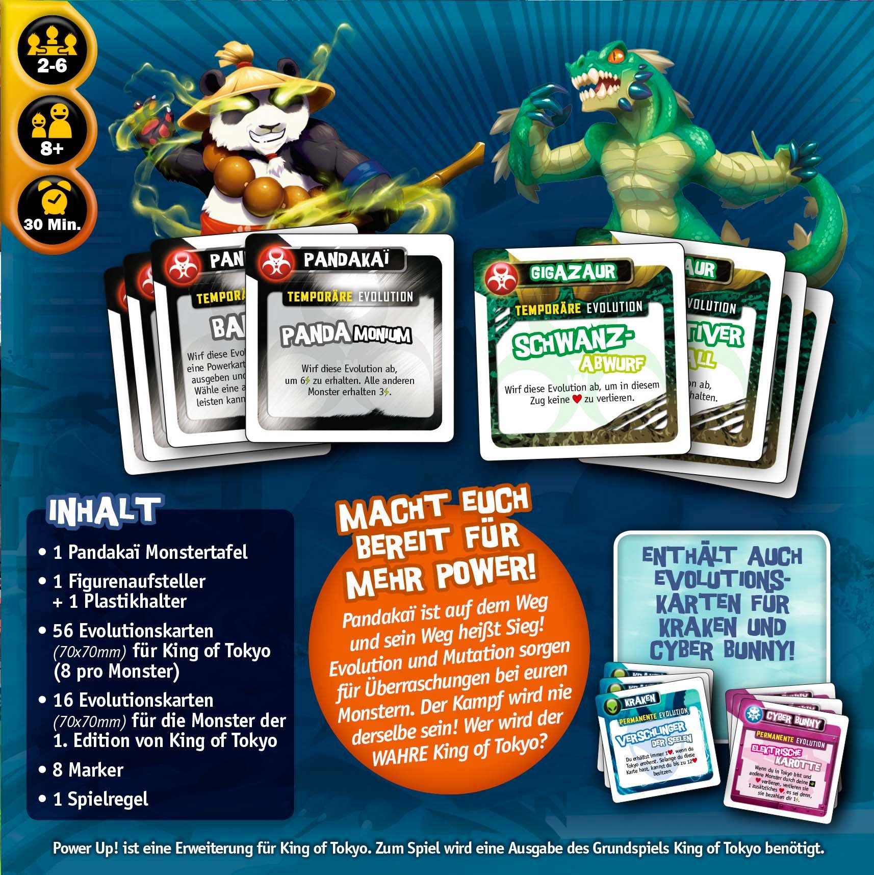 iello Spiel Erweiterungsspiel, King of Tokyo Power Up, Strategiespiel