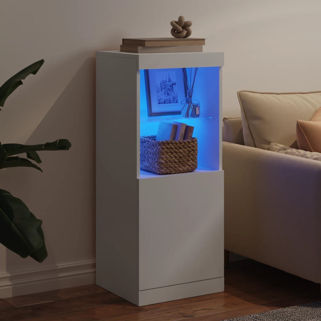 vidaXL Sideboard Sideboard mit LED-Beleuchtung Weiß 41x37x100 cm (1 St)