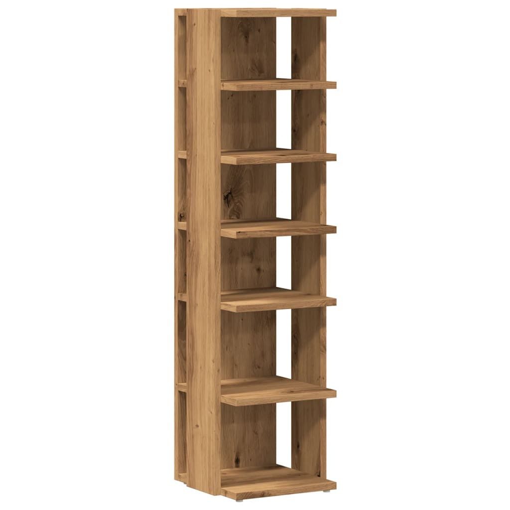 vidaXL Schuhschrank NA Schuhregal Schuhschrank Artisan-Eiche 28x27x102 cm Spanplatte