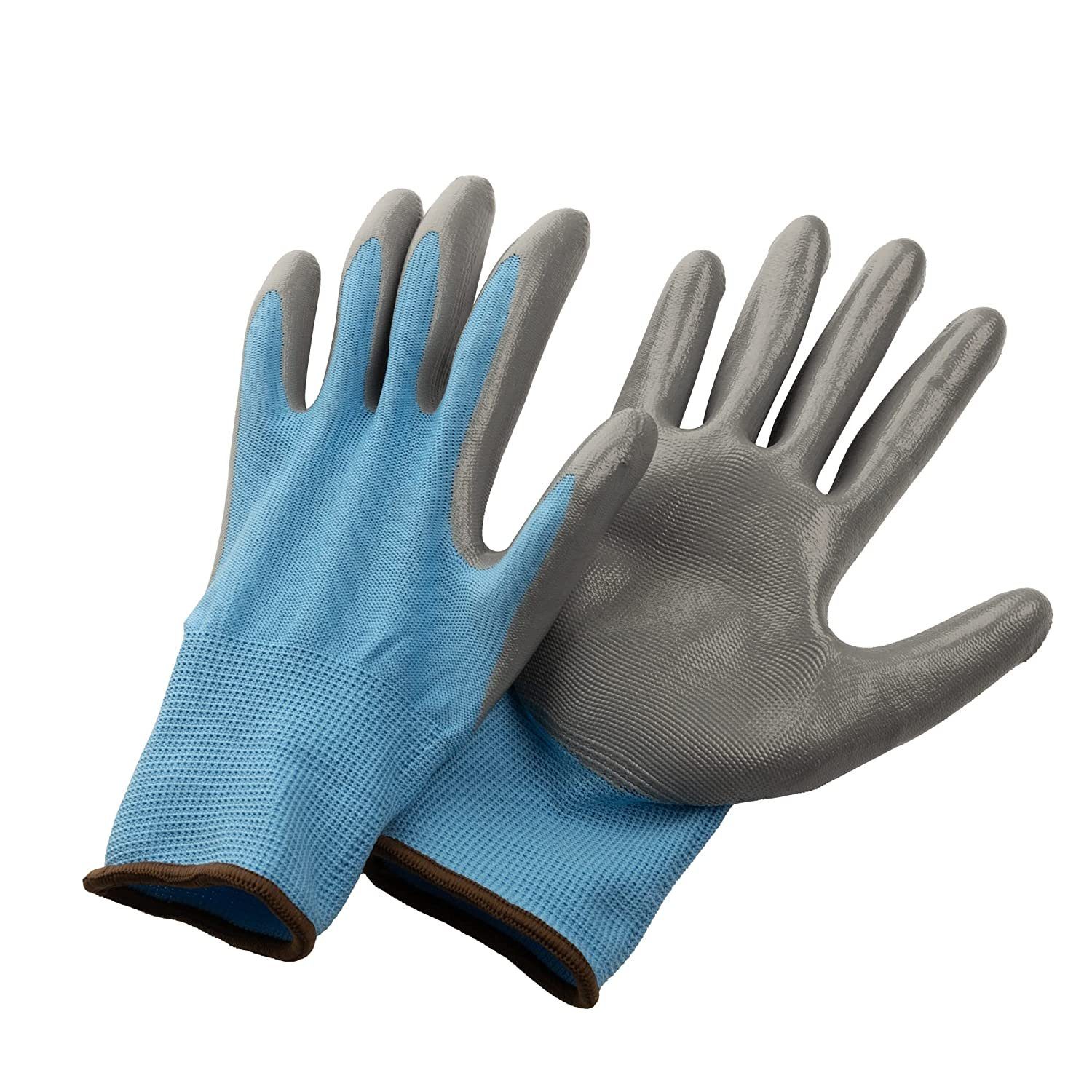 Centi Gartenhandschuhe 6 Blau) Gartenhandschuhe Arbeitshandschuhe Montagehandschuhe Größe Handschuhe 10, (Set, Arbeitshandschuhe Schutzhandschuhe Damen/Herren