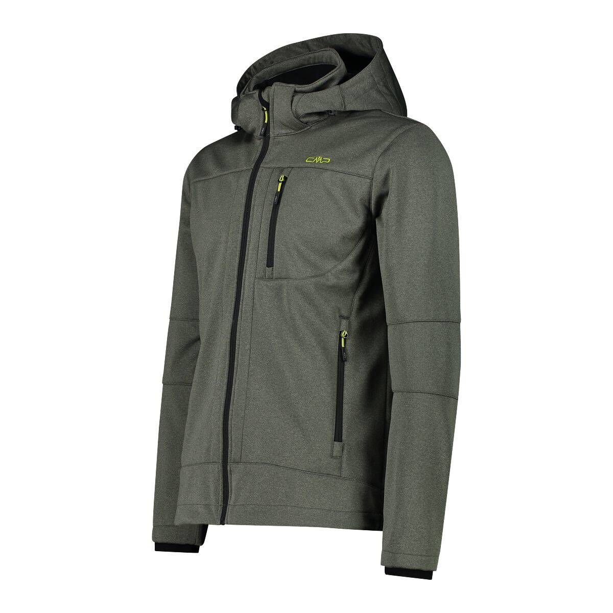 CMP Softshelljacke Herren Softshell-Jacke MAN (1-St) JACKET HOOD khaki ZIP (138)