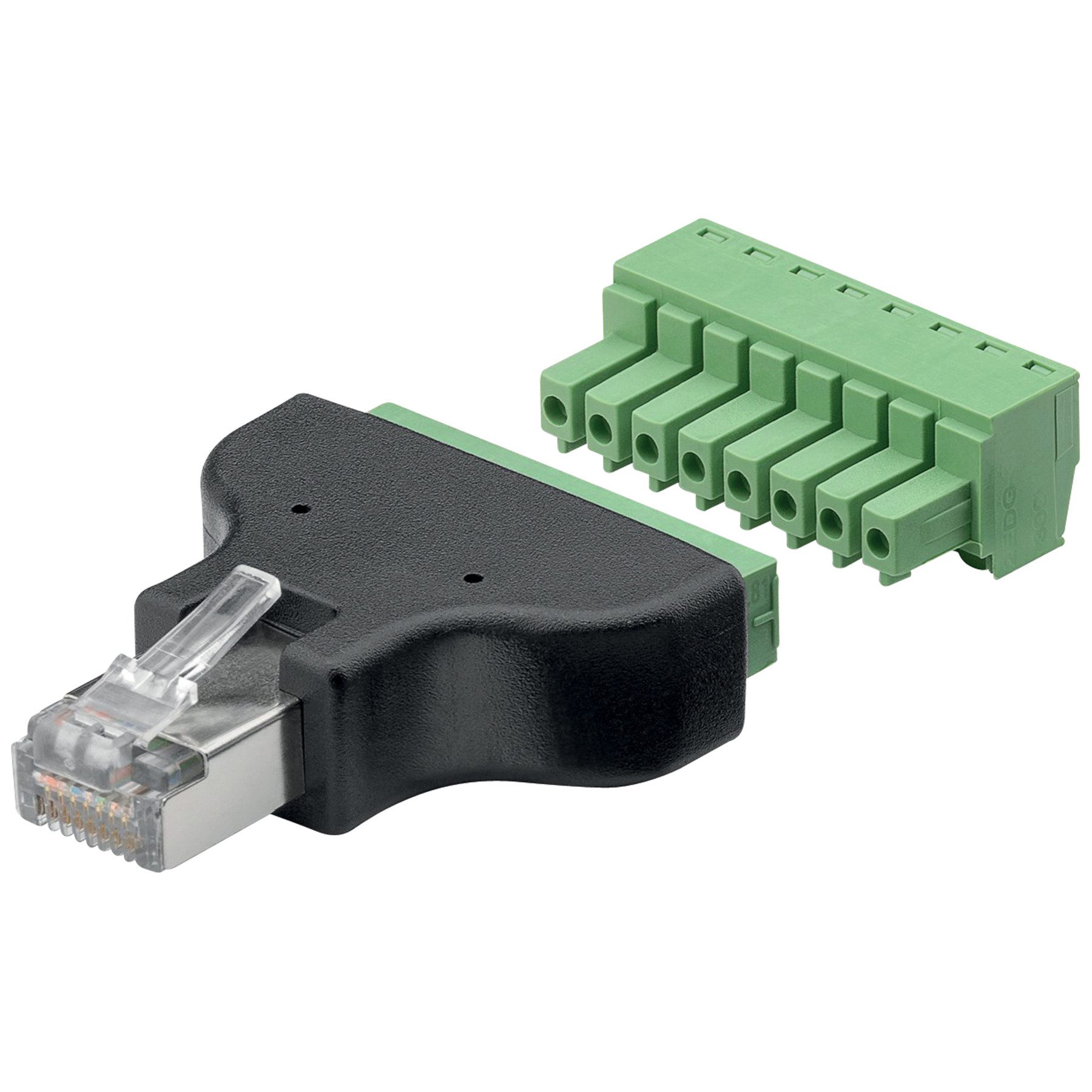Goobay Netzwerkstecker GOOBAY Terminal Block 76736, 8-pin auf RJ45-Stecker (8P8C)