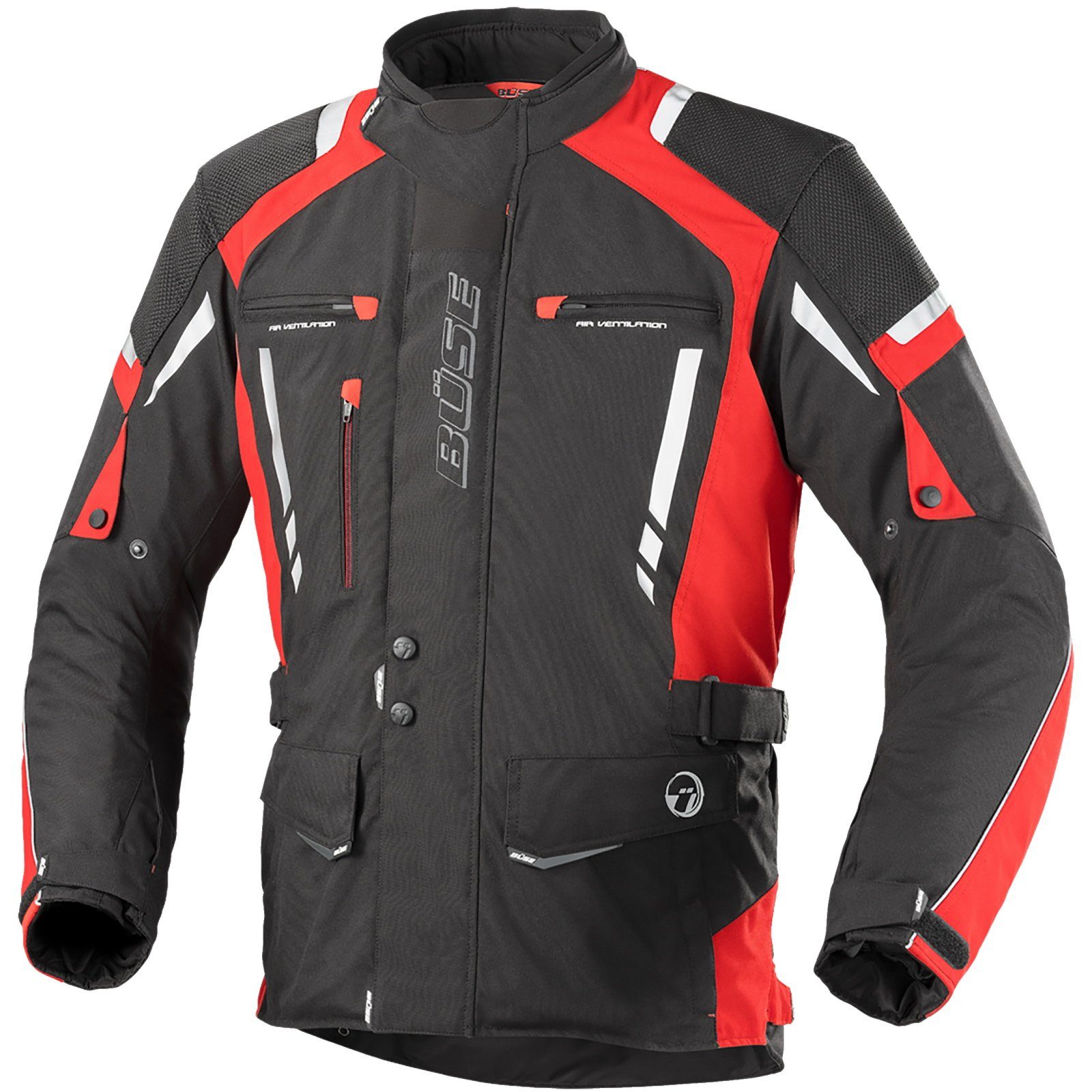 Büse Motorradjacke Büse Torino Pro Herren Jacke schwarz / rot S atmungsaktiv