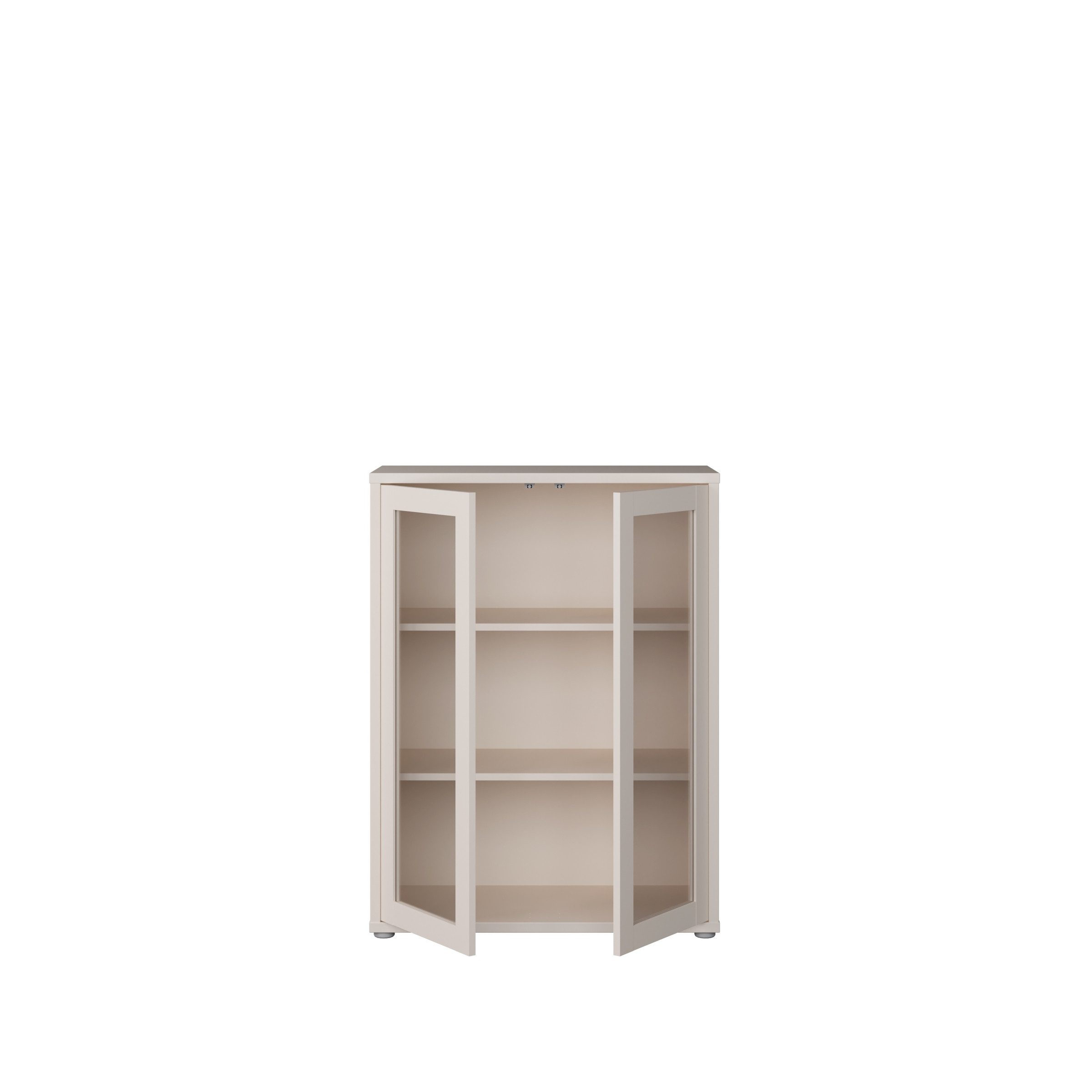 PREISBRECHER Vitrine ALICE SPRINGS in Sand / Glas - 74,5x99,1x34,9cm (BxHxT) – Bild 4 von 5