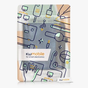 kwmobile E-Reader-Hülle Flip Schutzhülle für Tolino Epos 3, Handschlaufe - Cover Wildleder-Optik