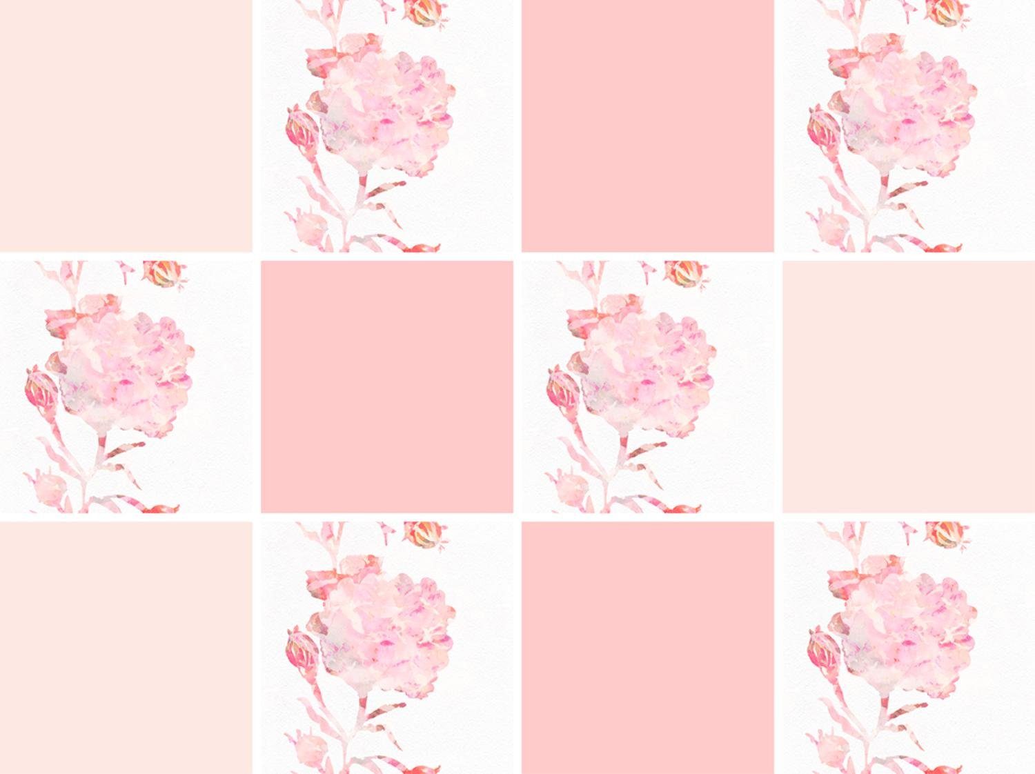 queence Fliesenaufkleber Blumen (12 St), Stickerfliesen, selbstklebend, Sticker, 12er Set