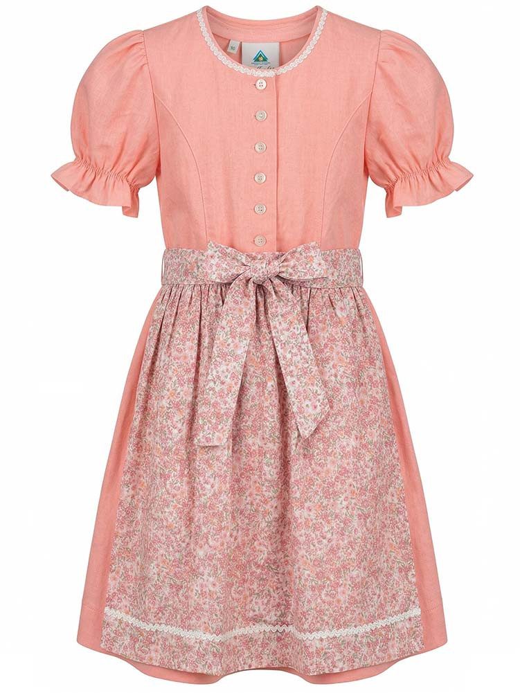 Dirndl Kinderdirndl 63125 mit Ärmchen rosa