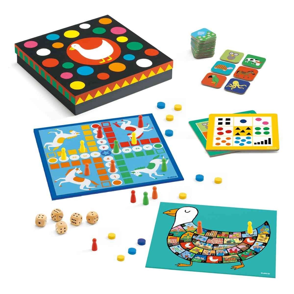 DJECO Spielesammlung Spielesammlung Classic box 4+ für Kinder, Spielesammlung Classic box 4+, Spielesammlung