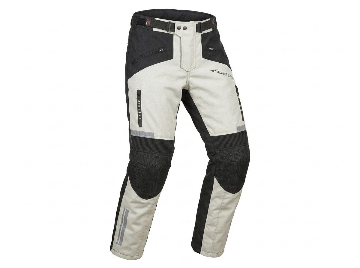 Alpha Speeds Motorradhose SPORT EDITION Allwetter Textil-Kombihose Multifunktionshose (2026) Wasserdicht, trennbares Thermofutter, Air-Vents & Knie-Ergonomie