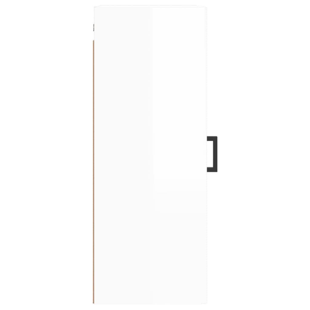 vidaXL Sideboard Wandschrank Hochglanz-Weiß 34,5x34x90 (1 cm St)